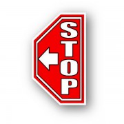 DuraStripe Half teken/ STOP MET PIJL (RECHTS)